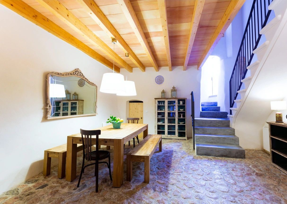 Indoor house in Balearic islands Mediterranean architecture