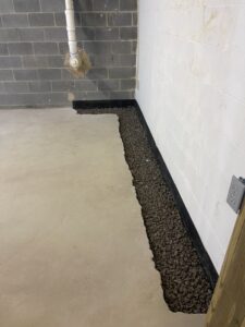 Stones filled up the space in the flooring