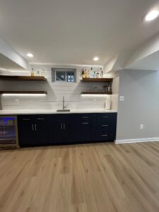 Kitchen countertops and shelves