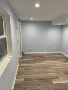 A basement room space and window