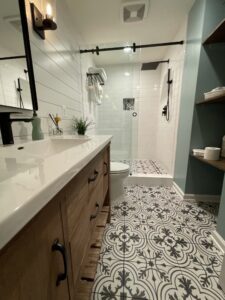 Bathroom fixtures and cabinetry