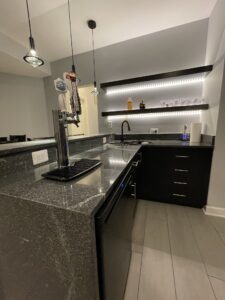 Kitchen and bar counter