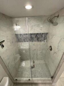 A closed shower area