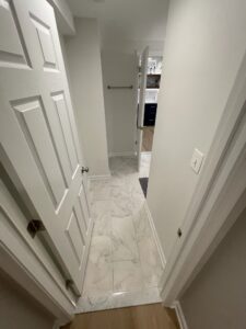 The doorway to a room