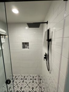 Black shower fixtures