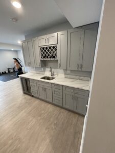 Gray cabinetry doors
