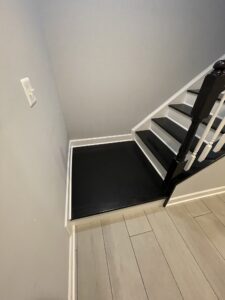 Stairs with black designs